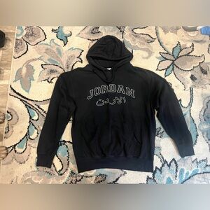 Jordan Black Graphic Hoodie for Men Sz large